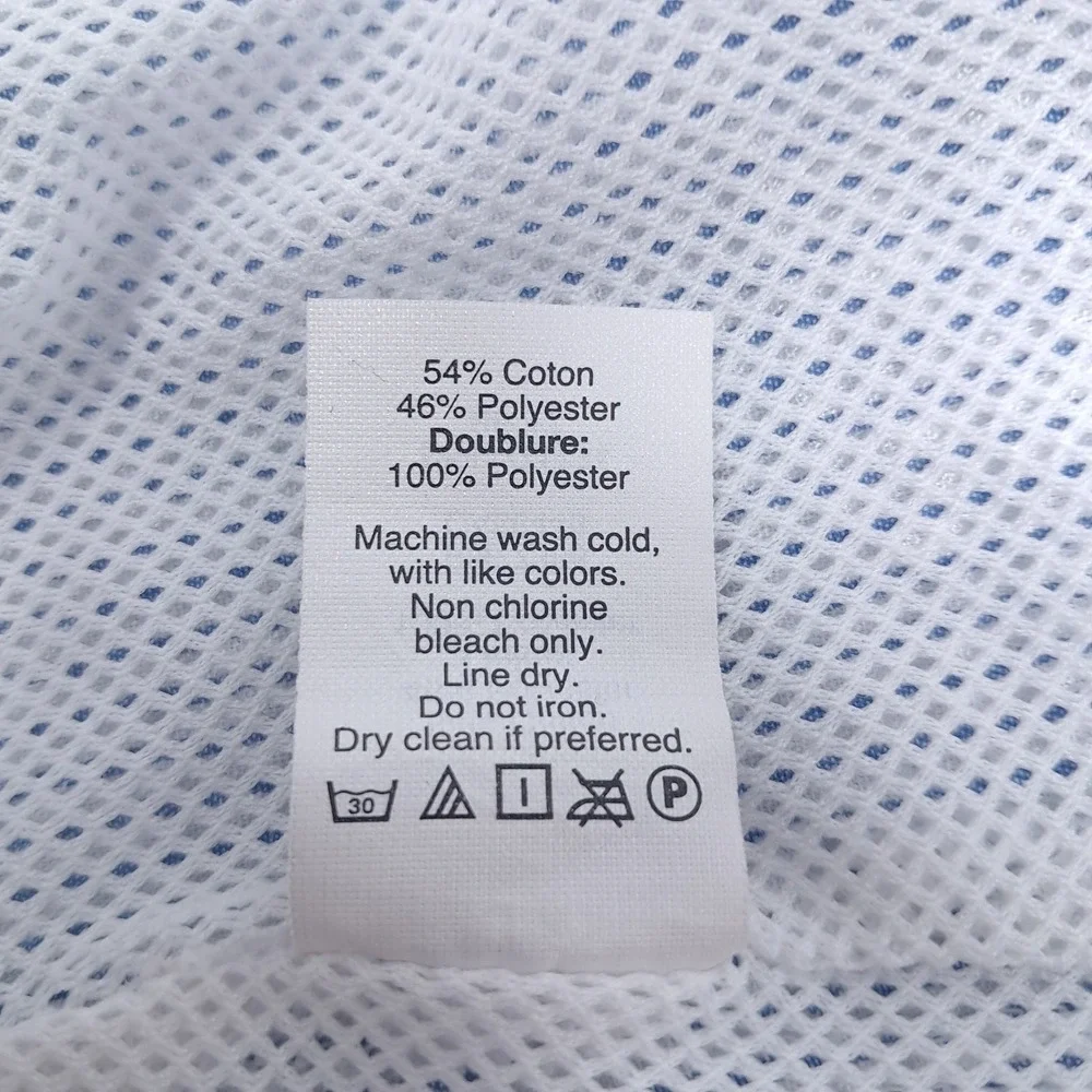 J Crew Men Swim Trunks 33 Seersucker Blue White Stripe Embroidered Lobster G1734